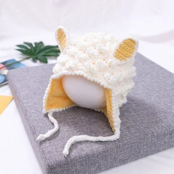 Cute Autumn Winter Baby Velvet Thicken Hats Handmade Wool Knitted Hats Newborn Photography Props Baby Girl Boys Cap For 1-5Y
Cute Autumn Winter Baby Velvet Thicken Hats Handmade Wool Knitted Hats Newborn Photography Props Baby Girl Boys Cap For 1-5Y
