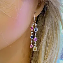 Foydjew New Colored GemTourmaline Earrings Long Earring European American Fashion White and Pink Diamond Two-color Earring
Foydjew New Colored GemTourmaline Earrings Long Earring European American Fashion White and Pink Diamond Two-color Earring