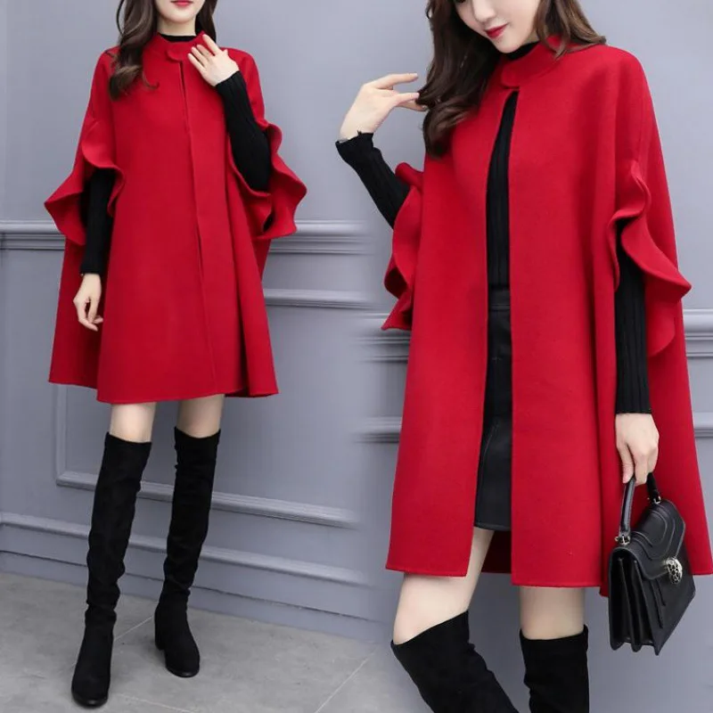 2019 New Style WOMEN'S Dress Autumn And Winter Large Size Mid-length Woolen Jacket Women Red England A- line Cloak Woolen Overco
2019 New Style WOMEN'S Dress Autumn And Winter Large Size Mid-length Woolen Jacket Women Red England A- line Cloak Woolen Overco