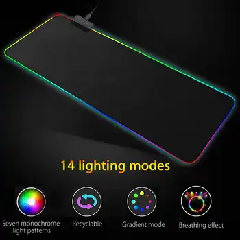 LED RGB Gaming Mouse Pad USB Luminous Colorful Large Gamer Computer Keyboard Mousepad Non-slip Blanket Desk Mat For PC
LED RGB Gaming Mouse Pad USB Luminous Colorful Large Gamer Computer Keyboard Mousepad Non-slip Blanket Desk Mat For PC