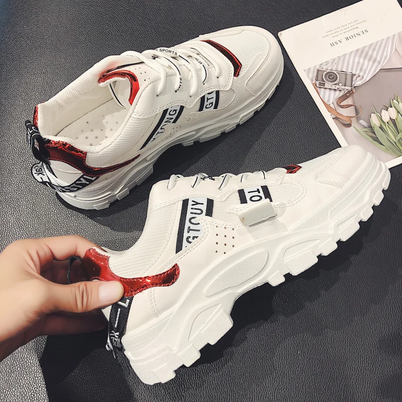 BomKinta Harajuku Style Breathable Sneakers Men Letter Striped Design Men Platform Dad Shoes Bling Sequins Chunky Sneakers
BomKinta Harajuku Style Breathable Sneakers Men Letter Striped Design Men Platform Dad Shoes Bling Sequins Chunky Sneakers