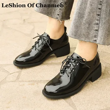 Women High Heels Shoes Natural Cow Leather Lace Up Round Toe Brand Fashion Chunky Heel Derby Shoes Women Black Big Size 11 12 42 
Women High Heels Shoes Natural Cow Leather Lace Up Round Toe Brand Fashion Chunky Heel Derby Shoes Women Black Big Size 11 12 42