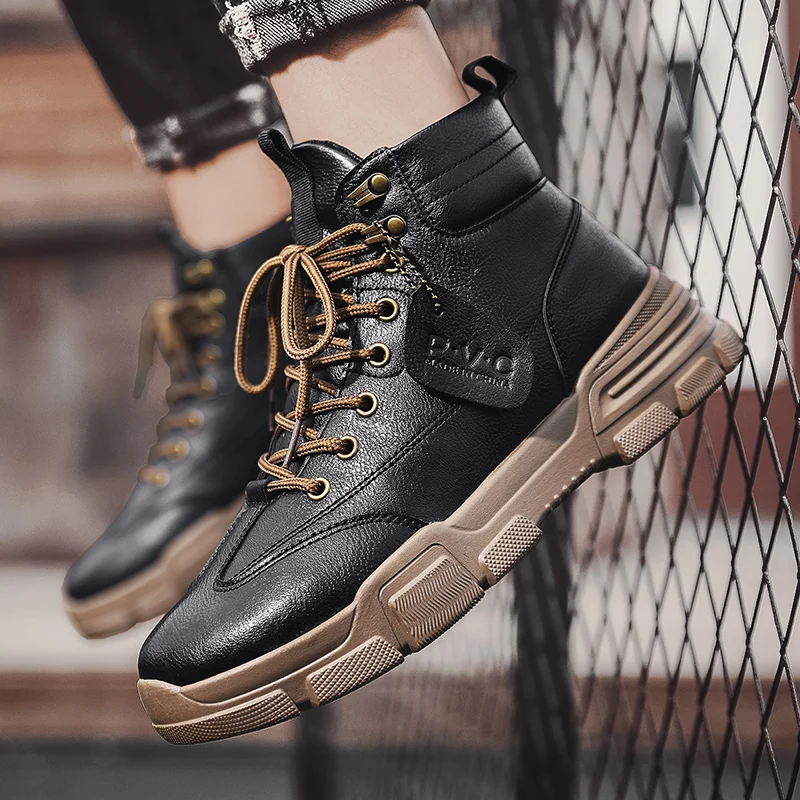 Autumn and winter high top leather men's shoes Martin small leather shoes tooling shoes trendy shoes casual shoes shoes men
Autumn and winter high top leather men's shoes Martin small leather shoes tooling shoes trendy shoes casual shoes shoes men