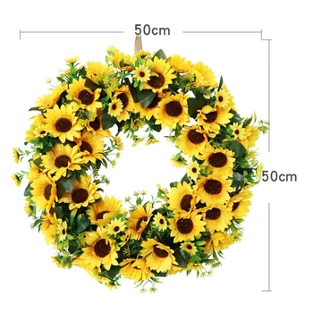1PC Artificial Sunflower Garland Simulation Wreath Pendant Hanging Ornament Wall Decoration
1PC Artificial Sunflower Garland Simulation Wreath Pendant Hanging Ornament Wall Decoration