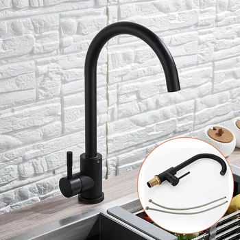 35cm Mono Kitchen Tap Modern Black Kitchen Sink Mixer Taps Swivel Spout Single Lever Faucet Wuth Complete Fitting Accessories
35cm Mono Kitchen Tap Modern Black Kitchen Sink Mixer Taps Swivel Spout Single Lever Faucet Wuth Complete Fitting Accessories