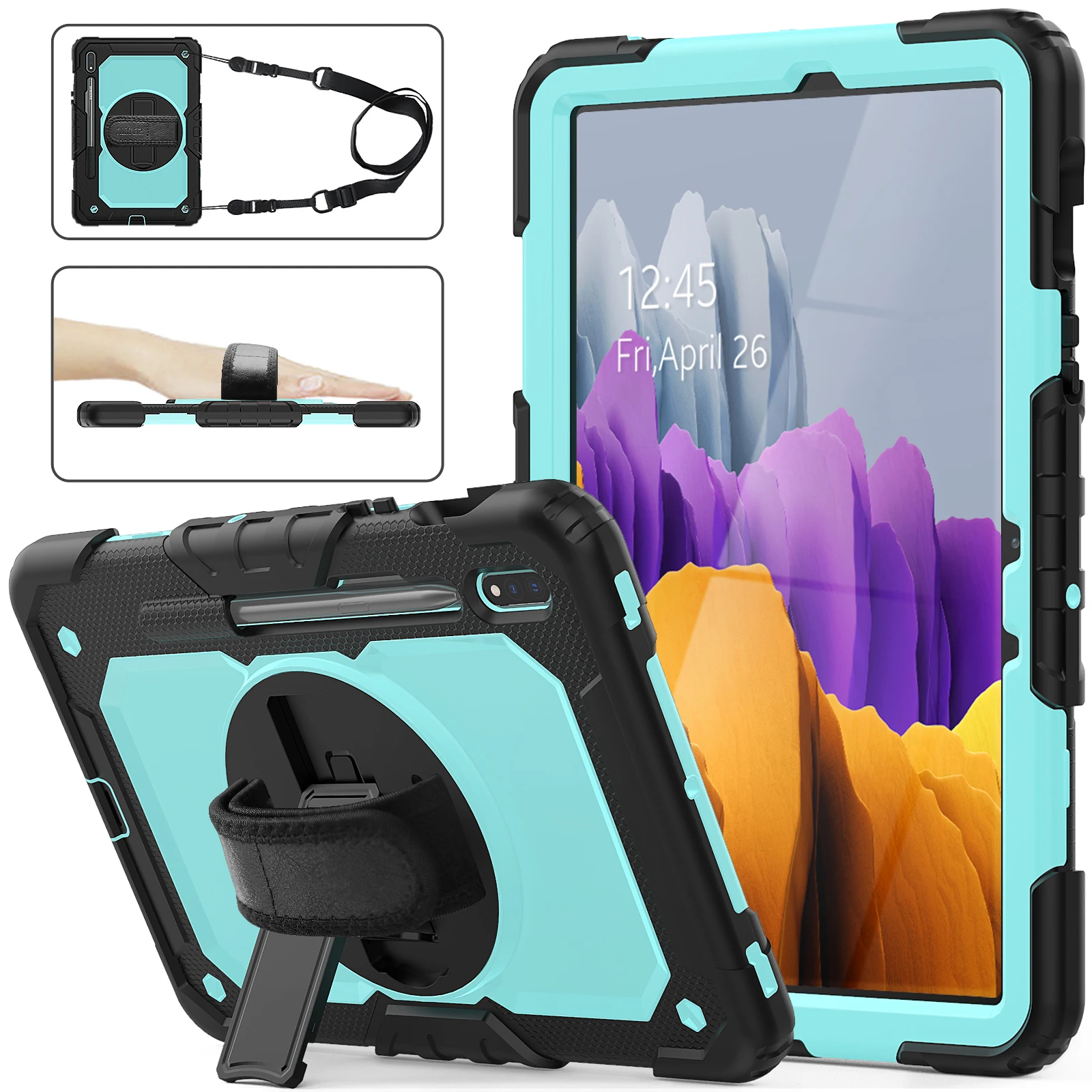 HXCASE 360 Rotation Hand Strap Case for Samsung Galaxy Tab S7 2020 11 inch SM T870 T875 with Built-in Kickstand&Shoulder Strap
HXCASE 360 Rotation Hand Strap Case for Samsung Galaxy Tab S7 2020 11 inch SM T870 T875 with Built-in Kickstand&Shoulder Strap