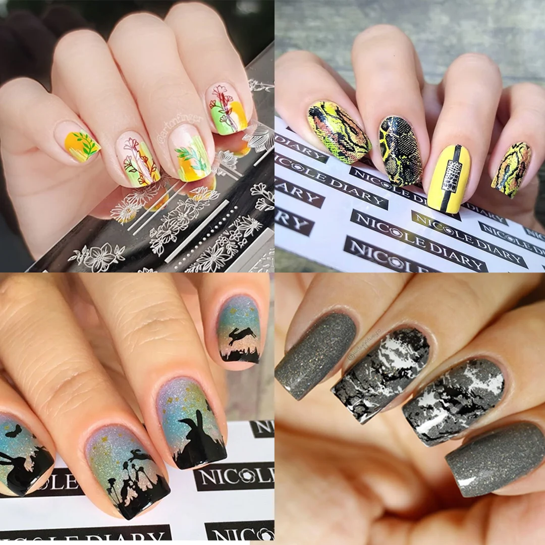 NICOLE DIARY Nail Stamping Plates Marble Flower Image Printing Plate Nail Art DIY Designs Image Nail Plate Stencil Tool
NICOLE DIARY Nail Stamping Plates Marble Flower Image Printing Plate Nail Art DIY Designs Image Nail Plate Stencil Tool