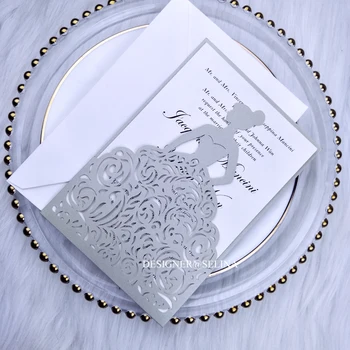 50pcs Silver Shimmer Laser Cut Princess Invitations for Bridal Shower 20+Color Customized Dress Quinceanera Invites
50pcs Silver Shimmer Laser Cut Princess Invitations for Bridal Shower 20+Color Customized Dress Quinceanera Invites
