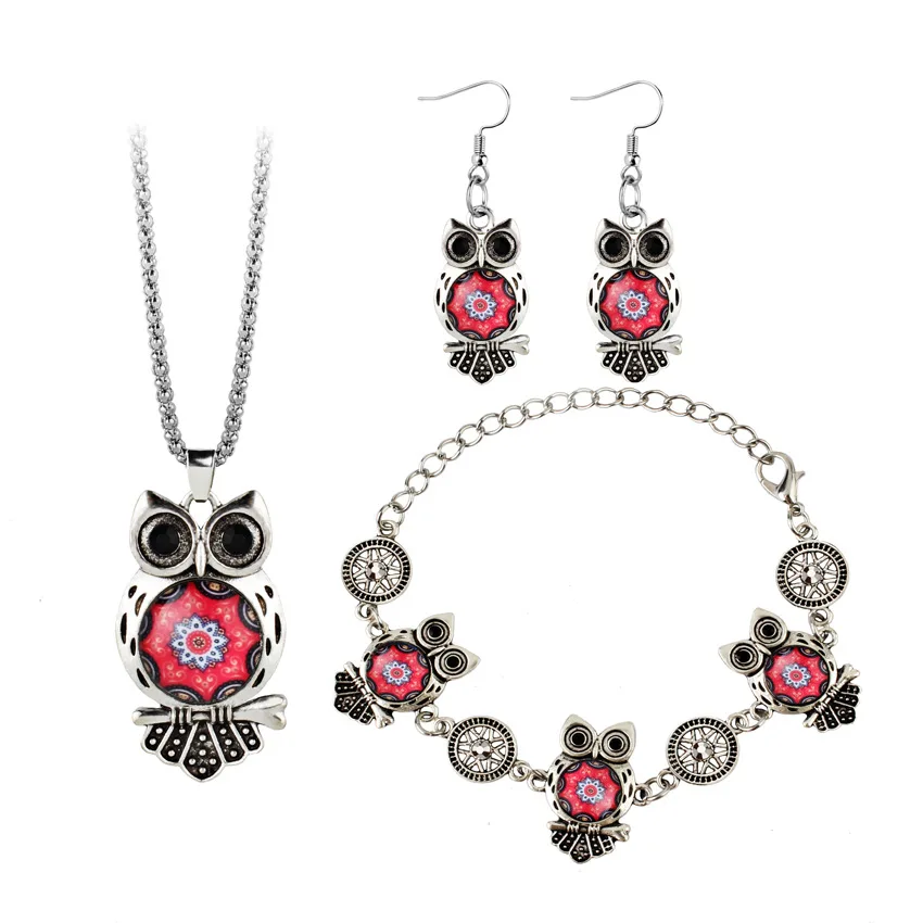 New Fashion Three Sets Bracelet Earrings Necklace Time Gem Owl Jewelry Necklace African Jewelry Set Wedding
New Fashion Three Sets Bracelet Earrings Necklace Time Gem Owl Jewelry Necklace African Jewelry Set Wedding