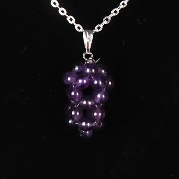 6PCS Handmade Druzy Amethysts Necklaces Pendants Grape Shaped Healing Pendulums Natural Stones Pendant Amulet For Wholesales
6PCS Handmade Druzy Amethysts Necklaces Pendants Grape Shaped Healing Pendulums Natural Stones Pendant Amulet For Wholesales