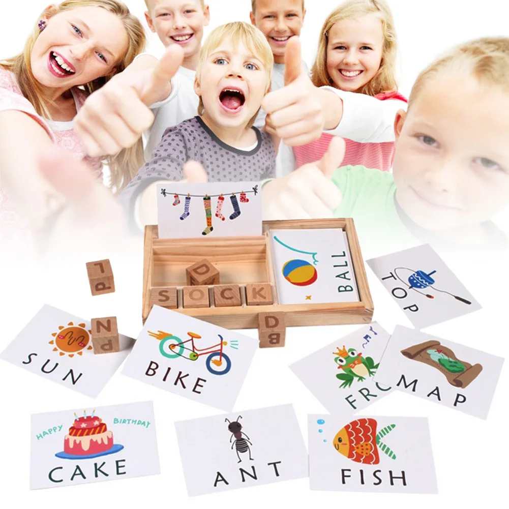 Wooden Toys for Children Alphabet Figure Spelling Games Cards English Word Puzzle Educational Literacy Fun Early Learning Toys
Wooden Toys for Children Alphabet Figure Spelling Games Cards English Word Puzzle Educational Literacy Fun Early Learning Toys
