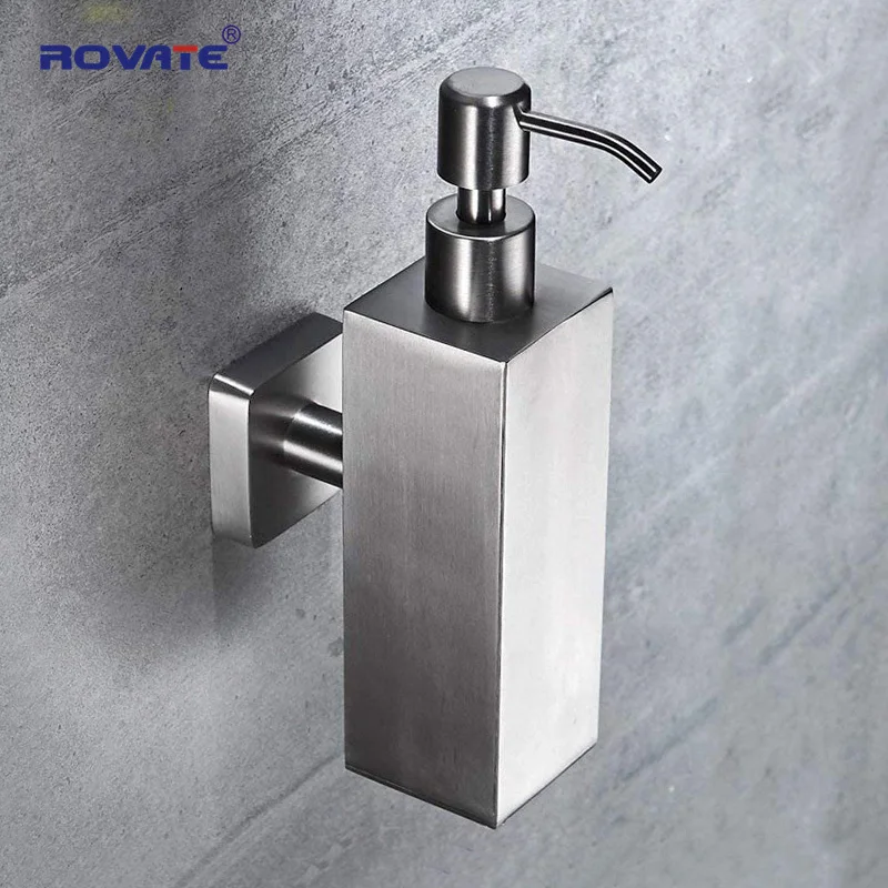 ROVATE 304 Stainless Steel Soap Dispenser Wall Mount, Liquid Soap Dispenser for Kitchen and Bathroom
ROVATE 304 Stainless Steel Soap Dispenser Wall Mount, Liquid Soap Dispenser for Kitchen and Bathroom