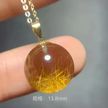14mm Certificate Natural Gold Rutilated Quartz Women Men Pendant From Brazil Fashion Wealthy Stone Necklace Jewelry AAAAA
14mm Certificate Natural Gold Rutilated Quartz Women Men Pendant From Brazil Fashion Wealthy Stone Necklace Jewelry AAAAA