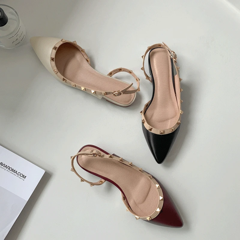 Online Celebrity Celebrity Style 2019 Summer New Style Korean-style Pointed-Toe Closed-toe Rivet Flat Sandals Genuine Leather Fl
Online Celebrity Celebrity Style 2019 Summer New Style Korean-style Pointed-Toe Closed-toe Rivet Flat Sandals Genuine Leather Fl