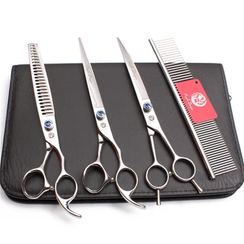 7" 8" 440C Red Color Dog Grooming Scissors Straight Scissors Thinning Shears Curved Shears Professional Pet Scissors Set Z3002
7" 8" 440C Red Color Dog Grooming Scissors Straight Scissors Thinning Shears Curved Shears Professional Pet Scissors Set Z3002