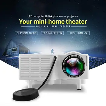 UC28 Mini Portable HD LED Video Projector Home Entertainment Multimediaed Player Low Power Consumption, Remote Control
UC28 Mini Portable HD LED Video Projector Home Entertainment Multimediaed Player Low Power Consumption, Remote Control