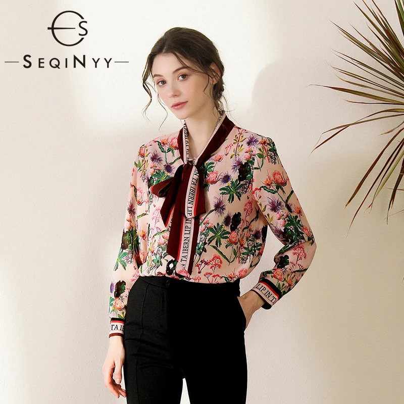 SEQINYY Summer Spring Shirt 2020 New Fashion Design Women Flowers Print Letter Bow Loose Top Casual 
SEQINYY Summer Spring Shirt 2020 New Fashion Design Women Flowers Print Letter Bow Loose Top Casual