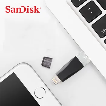 

Sandisk iXPAND USB 3.0 OTG Flash Drive 64GB Lightning to Metal Pen Drive 128GB 256GB U Disk For iPhone iPad iPod Memory Stick