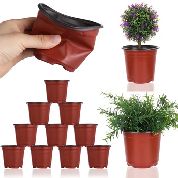 10Pcs DROPSHIP Mini Nursery Pots Plant Trays Soft Plastic Two-Tone Round Planter Flower Vases Garden Supply Decor Garden Supply
10Pcs DROPSHIP Mini Nursery Pots Plant Trays Soft Plastic Two-Tone Round Planter Flower Vases Garden Supply Decor Garden Supply
