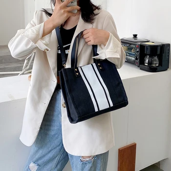 Women Hit Color Handbags Lady Canvas Large Capacity Shoulder Messenger Bags Tote Bags for Ladies
Women Hit Color Handbags Lady Canvas Large Capacity Shoulder Messenger Bags Tote Bags for Ladies