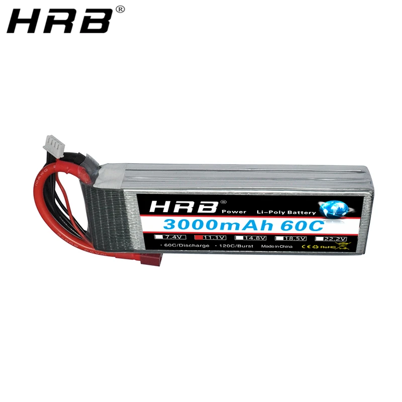 HRB 3000mah Lipo Battery 3S 11.1V T Deans XT60 TRX XT90 EC5 Female Plug For FPV Airplanes Buggy Car Truck Boat RC Parts 60C AKKU
HRB 3000mah Lipo Battery 3S 11.1V T Deans XT60 TRX XT90 EC5 Female Plug For FPV Airplanes Buggy Car Truck Boat RC Parts 60C AKKU