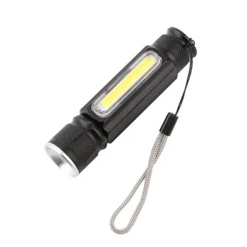 

Wasafire Built-in battery Zoomable COB LED Flashlight 3800 Lumen XM-L T6 USB rechargeable Torch 4 Modes Aluminum Camping Lantern