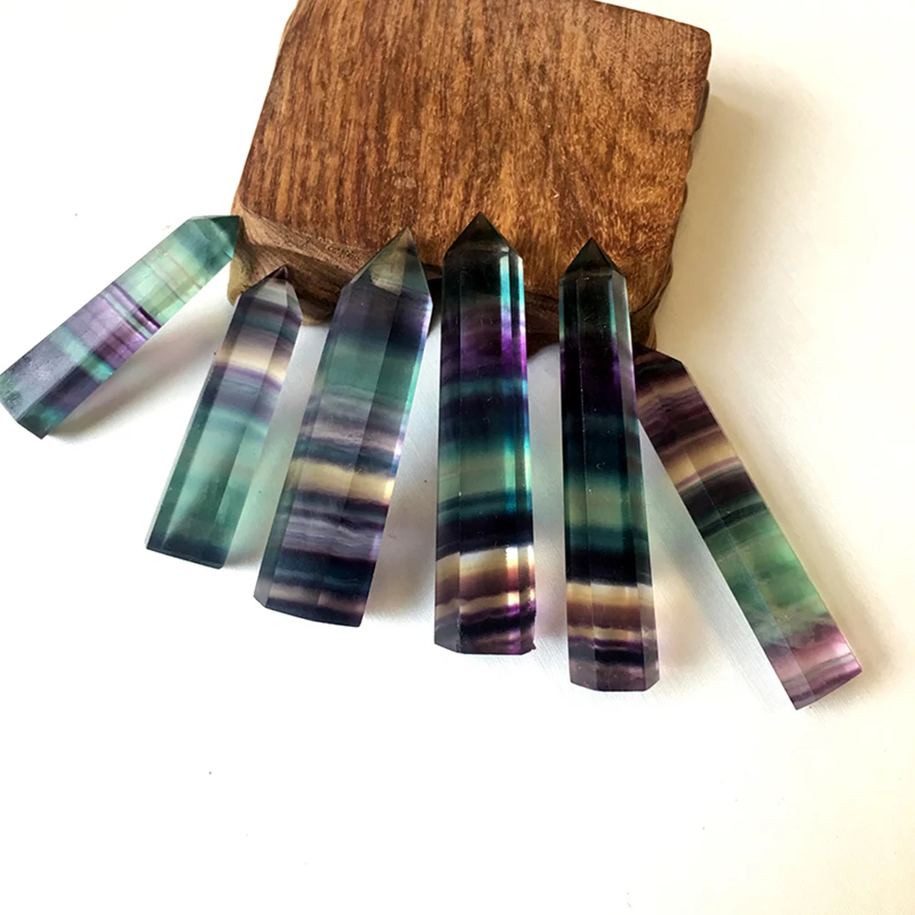 Natural Fluorite Hexagonal Column Crystal Point Healing Wand Mineral Crystal Home Decoration Stone Study Room Decoration
Natural Fluorite Hexagonal Column Crystal Point Healing Wand Mineral Crystal Home Decoration Stone Study Room Decoration