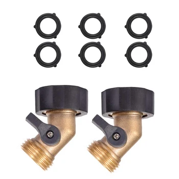 Heavy Duty Brass Garden Hose Connector with Shut Off Valve and Comfort Grip 3/4 Male and Female Thread 2Pcs +6 Extra Pressure Wa
Heavy Duty Brass Garden Hose Connector with Shut Off Valve and Comfort Grip 3/4 Male and Female Thread 2Pcs +6 Extra Pressure Wa