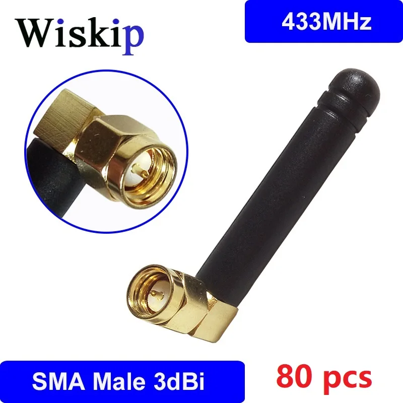 80pcs 433MHz Antenna 3dbi SMA Male Connector 433 MHz antena Small size elbow rubber antenne Wireless Receiver for Lorawan
80pcs 433MHz Antenna 3dbi SMA Male Connector 433 MHz antena Small size elbow rubber antenne Wireless Receiver for Lorawan