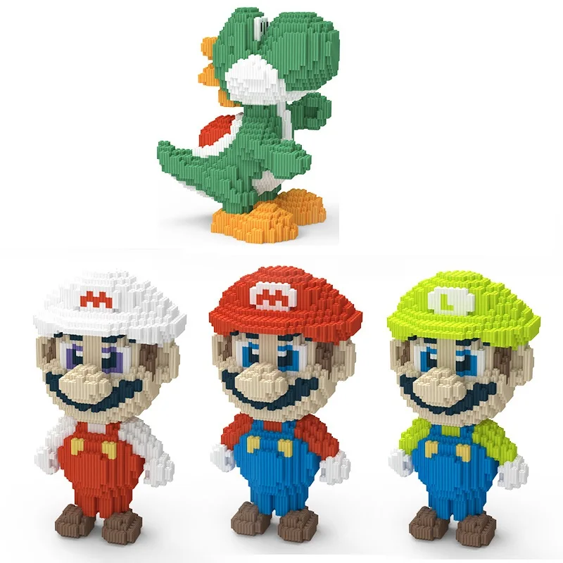 Cartoon connection Blocks Plastic assembly Building Toys Yoshi Anime Model Toy Luigi brinquedo Mario Juguete Kids Xmas Gifts
Cartoon connection Blocks Plastic assembly Building Toys Yoshi Anime Model Toy Luigi brinquedo Mario Juguete Kids Xmas Gifts