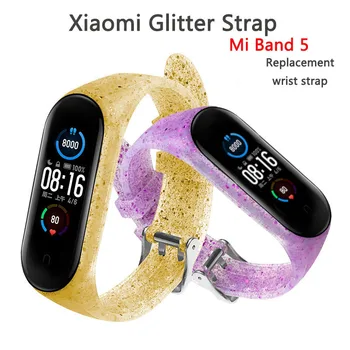 blink Waterproof Glitter watch Straps For xiaomi Mi Band 5 smartwatch Sport Silicone Watch Wristband wrist Bracelet 225mm
blink Waterproof Glitter watch Straps For xiaomi Mi Band 5 smartwatch Sport Silicone Watch Wristband wrist Bracelet 225mm