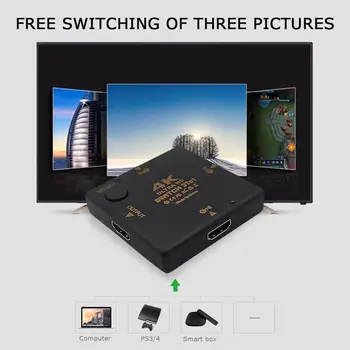 3 Port 4K HDMI Switcher Video Audio Splitter Converter Support 4Kx2K HDTV 3DTV Support audio output Dolby TrueHD DTS-HD
3 Port 4K HDMI Switcher Video Audio Splitter Converter Support 4Kx2K HDTV 3DTV Support audio output Dolby TrueHD DTS-HD