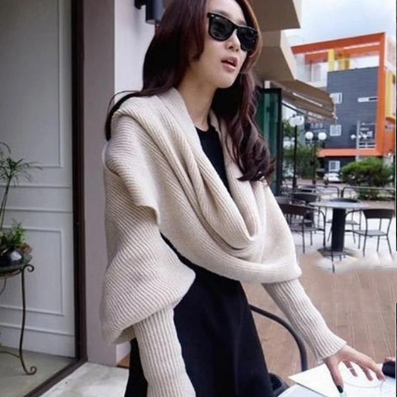 New Fashion 1PC Female Seaside Elastic Wool Scarf Exquesite Soft Knit With Sleeves Scarf Adjustable Warm Comfortable 10 Colors
New Fashion 1PC Female Seaside Elastic Wool Scarf Exquesite Soft Knit With Sleeves Scarf Adjustable Warm Comfortable 10 Colors