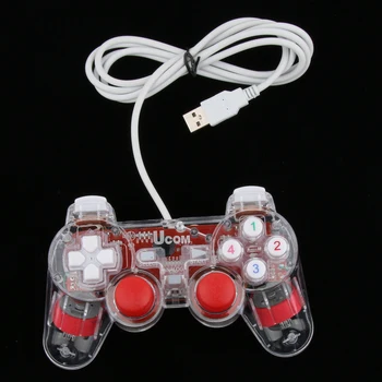 Red Vibration-Feedback USB 2.0 Wired Gamepad Controller Joystick Clear for Notebook PC
Red Vibration-Feedback USB 2.0 Wired Gamepad Controller Joystick Clear for Notebook PC
