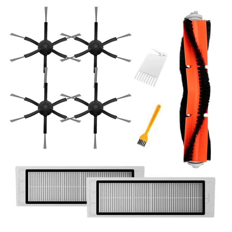 Main Brush+Filter+Cleaning Brush+6-Arms Black Side Brush for Xiaomi Roborock Vacuum Cleaner Parts
Main Brush+Filter+Cleaning Brush+6-Arms Black Side Brush for Xiaomi Roborock Vacuum Cleaner Parts