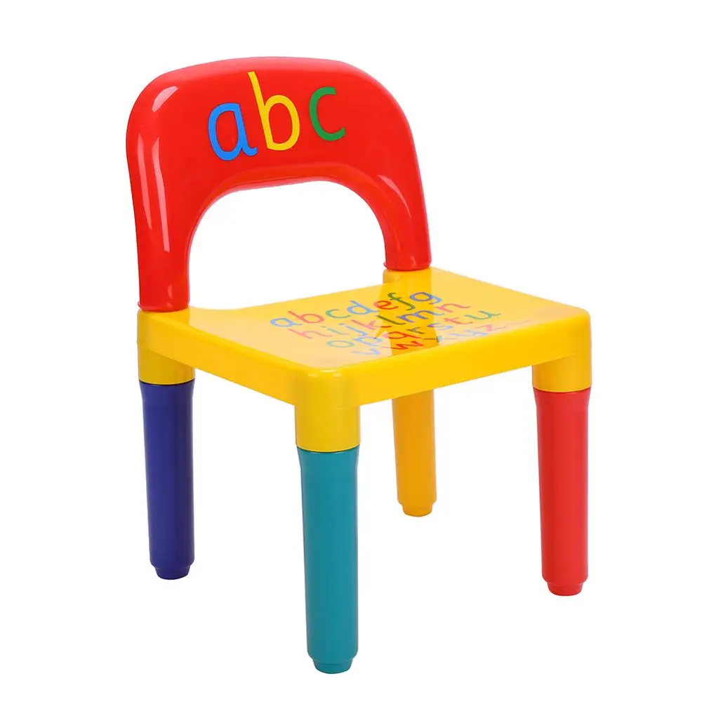 Стол и стулья из пластика 2 шт. набор сделай сам для детей игровой малышей Веселая