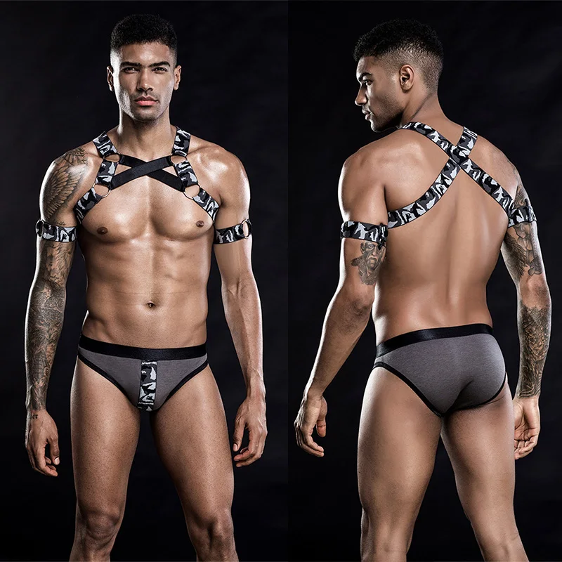 Man Nightclub Costume Body Chest Harness Bondage Adult Bar Show Uniform Spartan Warrior Lingerie Temptation Exotic Underwear
Man Nightclub Costume Body Chest Harness Bondage Adult Bar Show Uniform Spartan Warrior Lingerie Temptation Exotic Underwear