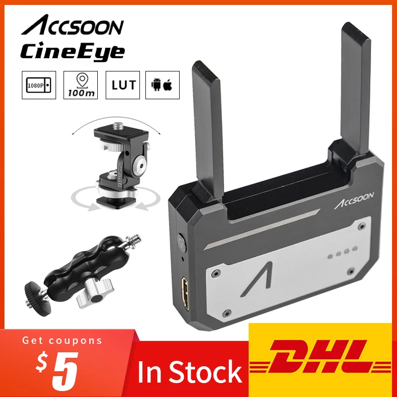 Accsoon CineEye Wireless 5G 1080P Mini HDMI Transmission Device Video Transmitter For IOS iPhone for iPad Andriod Phone
Accsoon CineEye Wireless 5G 1080P Mini HDMI Transmission Device Video Transmitter For IOS iPhone for iPad Andriod Phone
