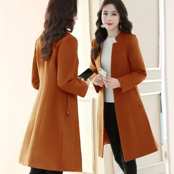 Casual Wool Blend Coat Women 2019 New Long Sleeve Outwear Autumn Winter Overcoat Woolen Coat
Casual Wool Blend Coat Women 2019 New Long Sleeve Outwear Autumn Winter Overcoat Woolen Coat