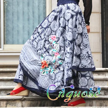 2020 Spring Cotton Linen Striped Heometric Pattern Vintage Casual Asymmetrical Big Flower Female Maxi Skirts for Womens
2020 Spring Cotton Linen Striped Heometric Pattern Vintage Casual Asymmetrical Big Flower Female Maxi Skirts for Womens
