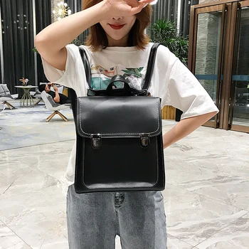 2019 New Fashion Women's Bag PU Leather Backpack Flip European and American style Bag Wild High Quality Retro Backpack
2019 New Fashion Women's Bag PU Leather Backpack Flip European and American style Bag Wild High Quality Retro Backpack