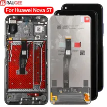 Écran tactile LCD de remplacement avec châssis, pour Huawei Nova 5 T, 100%=
