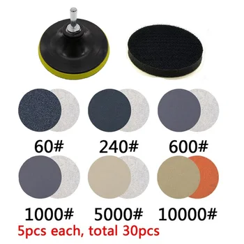 30pcs 5 Inch 60,240,600,1000,5000,10000 Grit Wet/Dry Hook And Loop Sanding Discs For High-precision Polishing
30pcs 5 Inch 60,240,600,1000,5000,10000 Grit Wet/Dry Hook And Loop Sanding Discs For High-precision Polishing
