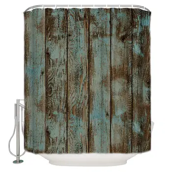 Shower Curtain Set 66" W x 72" H Fabric Bathroom Showers, Stalls and Bathtubs, Machine Washable - Rustic Old Barn Wood Modern
Shower Curtain Set 66" W x 72" H Fabric Bathroom Showers, Stalls and Bathtubs, Machine Washable - Rustic Old Barn Wood Modern