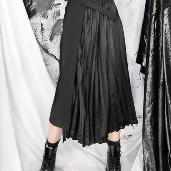 Europe Dark Style High Waist Wild Skirts Womens Trend Splice Pleated Skirt Black Streetwear Fashion Women Clothes 2020 XJ3492
Europe Dark Style High Waist Wild Skirts Womens Trend Splice Pleated Skirt Black Streetwear Fashion Women Clothes 2020 XJ3492