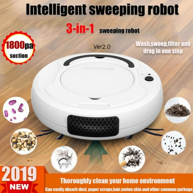 G Automatic Vacuum Cleaner Floor Sweeper USB Charging Smart Sensor Protection Low Noise 1800PA Strong Suction Power Household
G Automatic Vacuum Cleaner Floor Sweeper USB Charging Smart Sensor Protection Low Noise 1800PA Strong Suction Power Household