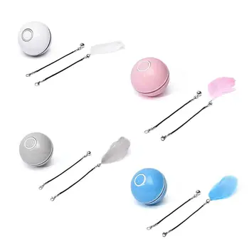 Smart Interactive Cat Toy LED Automatic Rotating Movement Ball with Bell Feather
Smart Interactive Cat Toy LED Automatic Rotating Movement Ball with Bell Feather