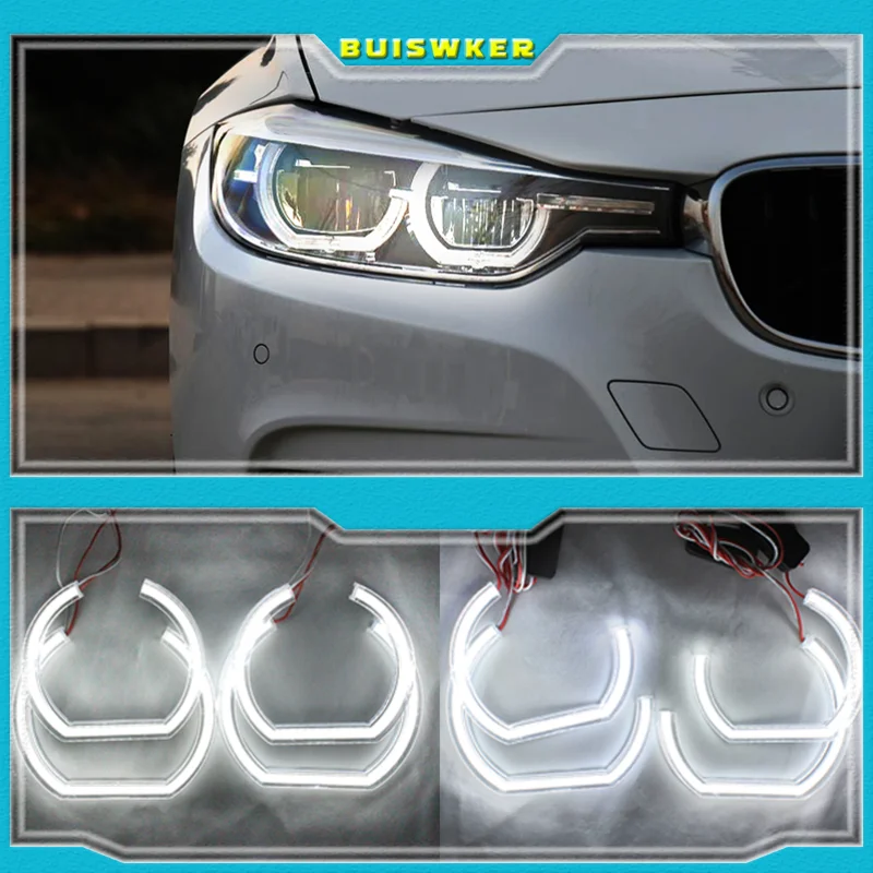 

DTM Стиль с украшением в виде кристаллов светодиодный Ангельские глазки гало кольца светильник наборы для BMW X3 F25 2010-2014 галогенные лампы головного светильник стайлинга автомобилей 2013 2012 2011