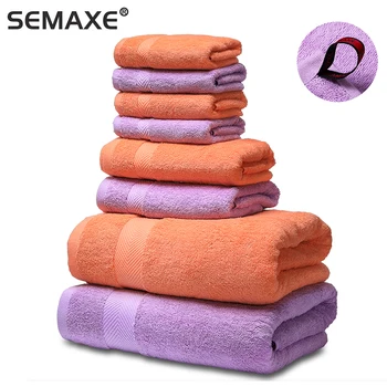 SEMAXE Luxury Bath Towel Set,2 Large Bath Towels,2 Hand Towels,4 Washcloths. Cotton Highly Absorbent Bathroom Towels (Pack of 8)
SEMAXE Luxury Bath Towel Set,2 Large Bath Towels,2 Hand Towels,4 Washcloths. Cotton Highly Absorbent Bathroom Towels (Pack of 8)