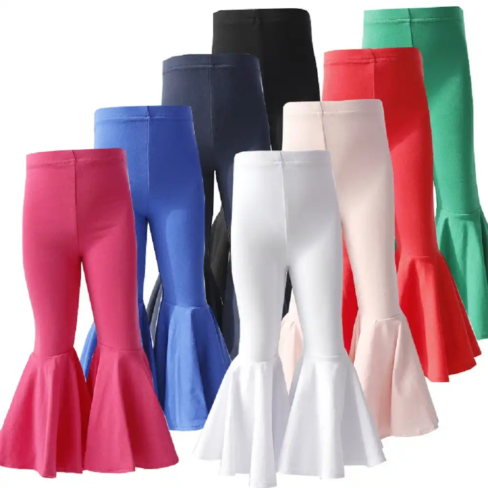 girls bell bottom leggings